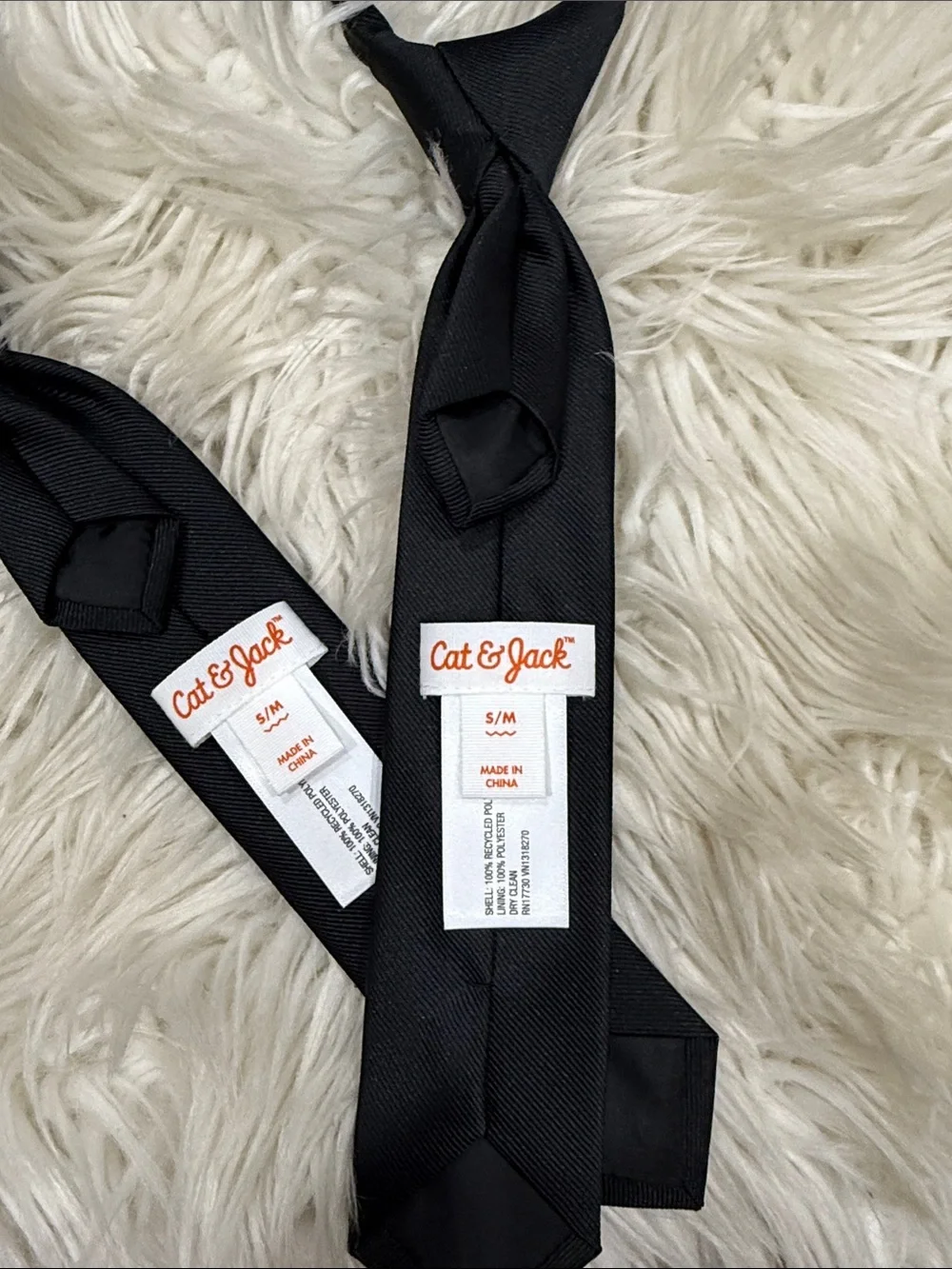 Cat & Jack Black Pre-Tied Neck Ties Set